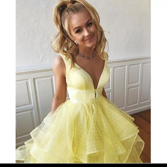 Layered Ruffle Prom Dresses - Picture 3 of 4